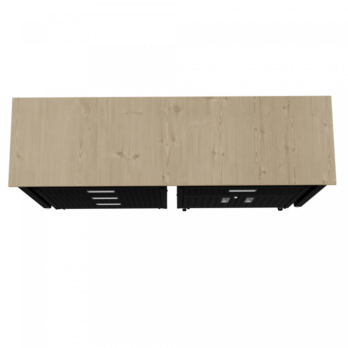 Ensemble de garage moderne Fortress 3 pieces en gris charbon