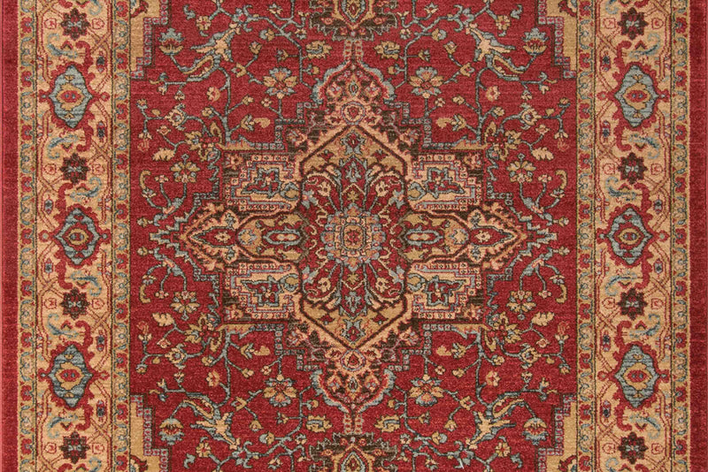 Tapis Traditionnel Elara 9'3\" x 12'6\" en Rouge