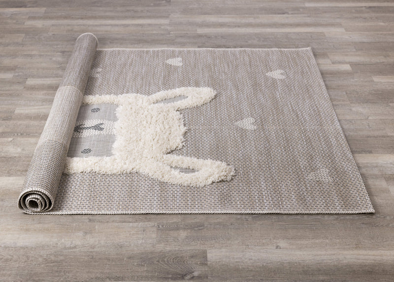 Carpette à motif lama pour enfants - 5 pi 3 po x 7 pi 7 po