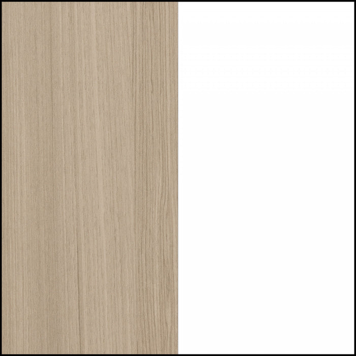 Munich Commode 6 Tiroirs - Blanc Et Orme Naturel