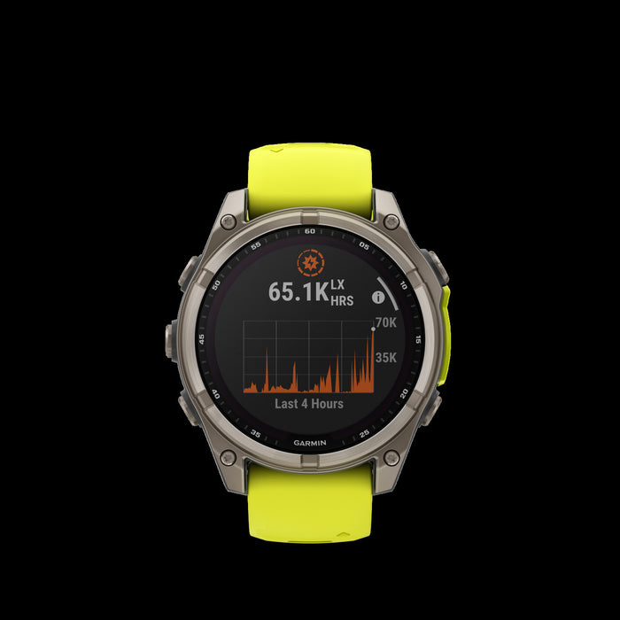  Titanium With Amp Yellow/graphite Silicone Band