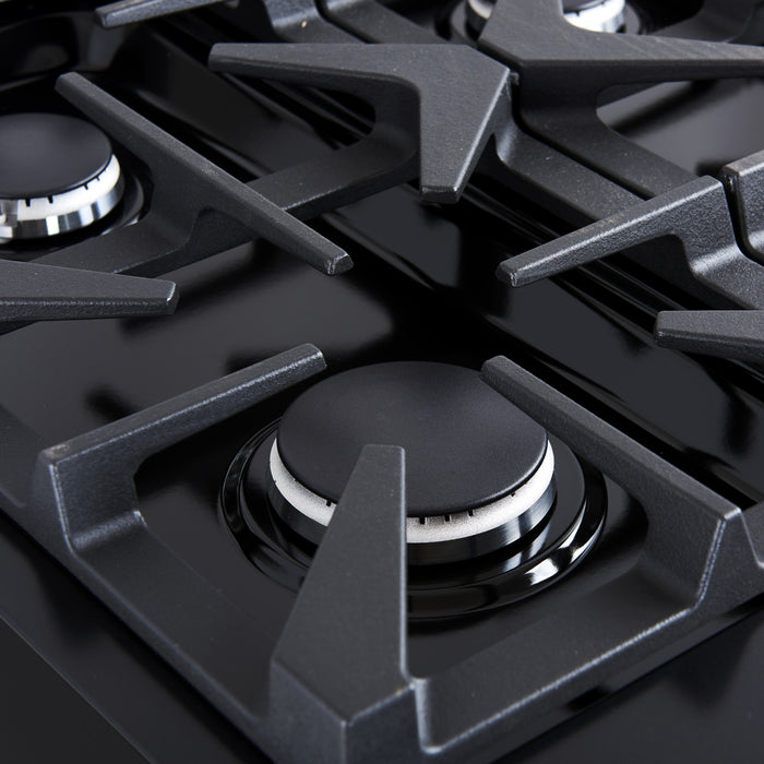 Cuisiniere a gaz autonome Antico de 36\", noire, avec four a convection – FFSGS6219-36BLK