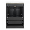 Colin 24 Inch Modern Bathroom Vanity with Ceramic Sink & Storage, Black | Meuble de salle de bain moderne Colin 24 pouces avec lavabo ceramique et rangement, noir