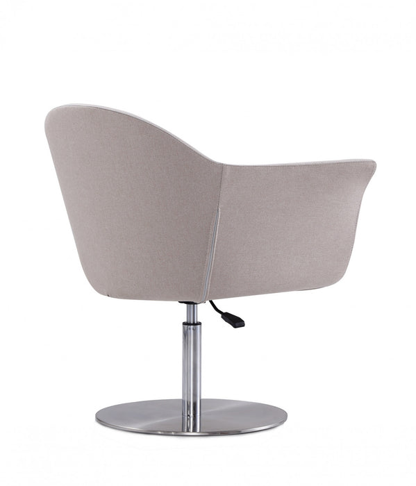 Fauteuil pivotant moderne tisse Voyager en melange de fibres, coloris orge - Lot de 2