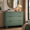 Elara Contemporary 38" Solid Wood Dresser in Sage Green (3-Drawer) | Commode contemporaine Elara 38" en bois massif vert sauge (3 tiroirs)