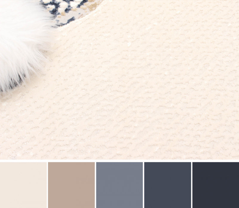 Tapis Contemporain/Moderne Bloom 5'0\" x 8'0\" en Bleu