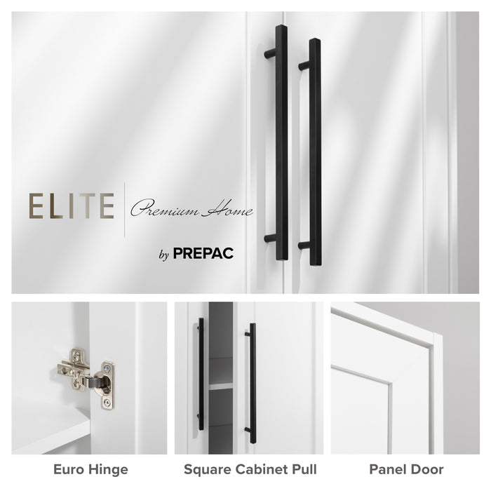 Armoire d’appoint de rangement Elite Premium Home avec 5 tablettes - blanche