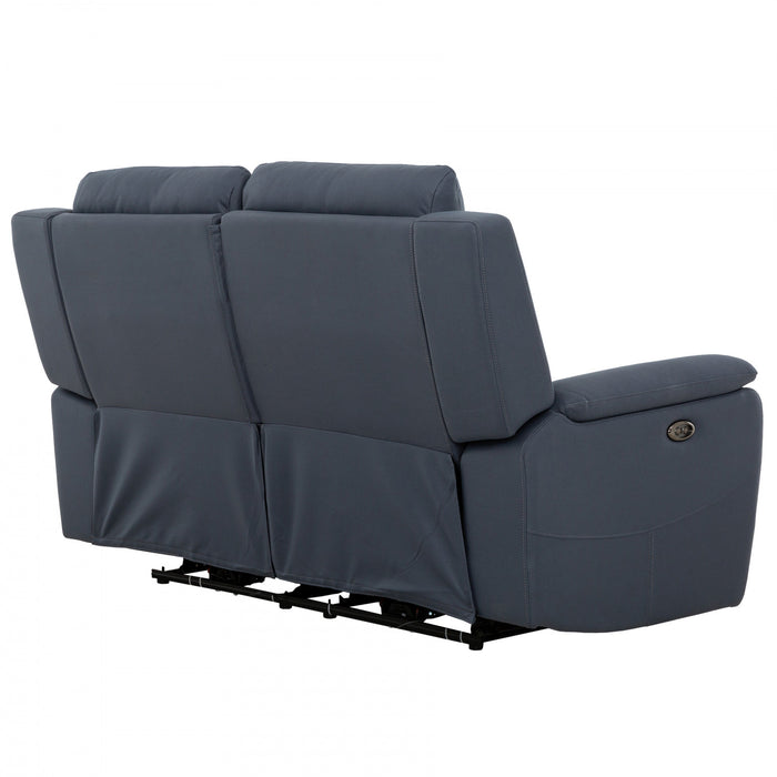 Causeuse inclinable electrique Sutton de 66 po rembourree - Bleu