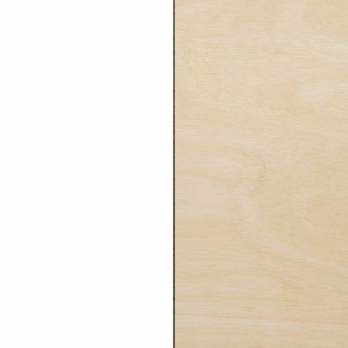 Meuble de rangement Ohana en forme de maison - blanc et naturel