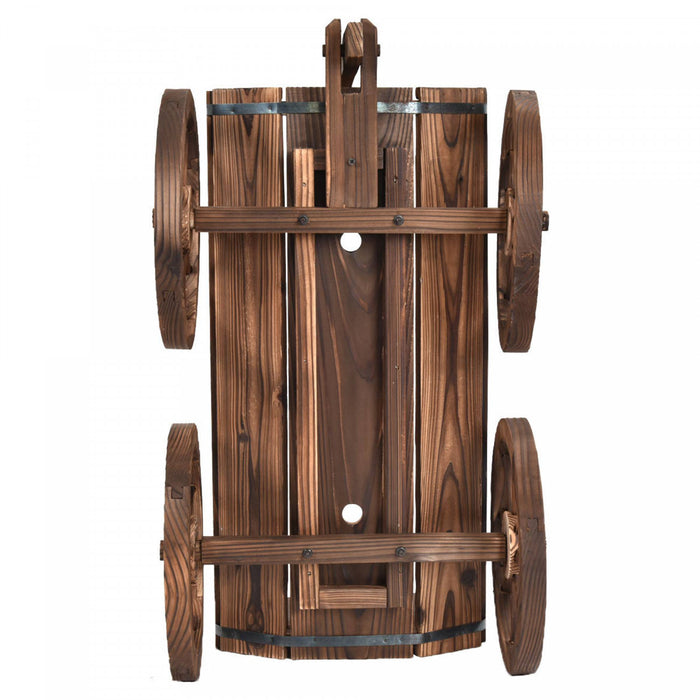 Jardiniere En Bois En Forme De Charrette Costway