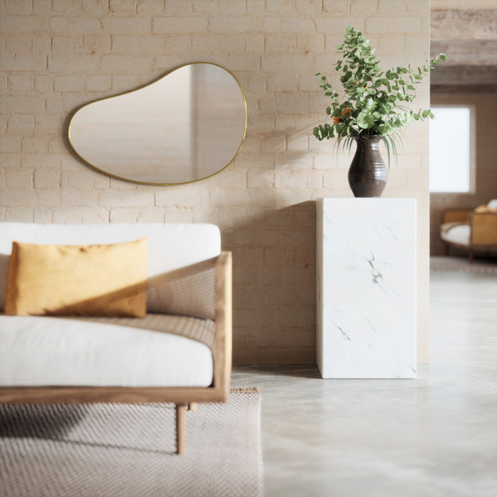 Miroir Hubba Pebble de Umbra de 24 po x 36 po - laiton