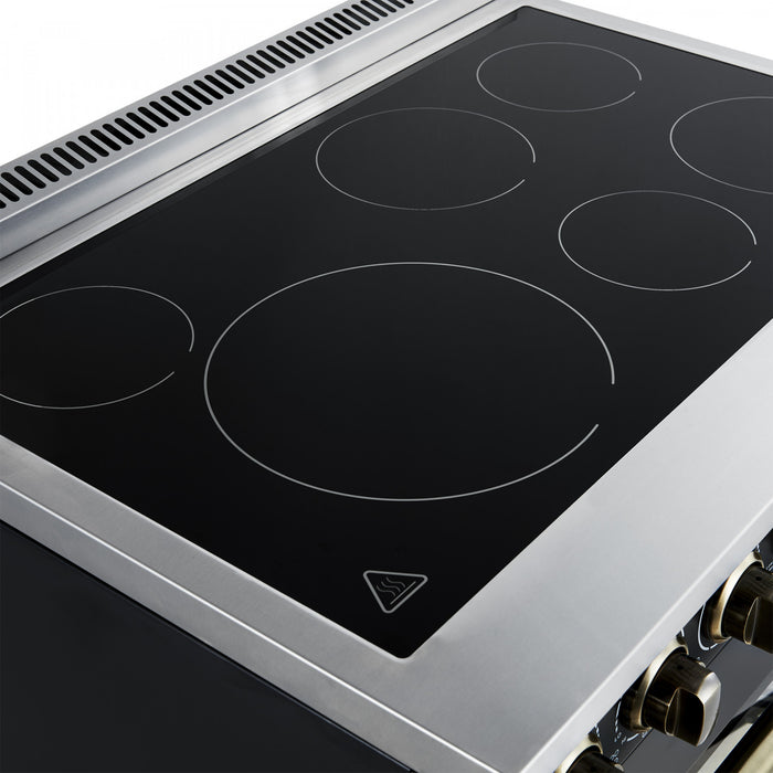 Cuisiniere electrique Paolo 36 pouces, noire, 5,44 pi³ - FFSEL6011-36BLK