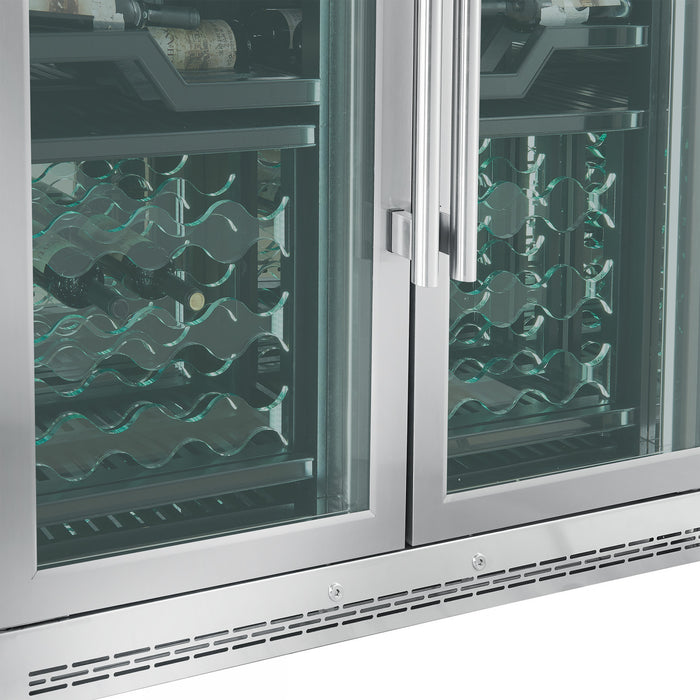 Cave a vin Abruzzo de 48\" double zone, capacite de 102 bouteilles, 24 pi³, en acier inoxydable-FWCDR6610-48S