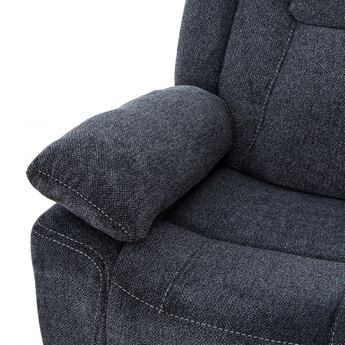Sofa inclinable manuel Renner de 80 po rembourre avec levier - Gris fonce