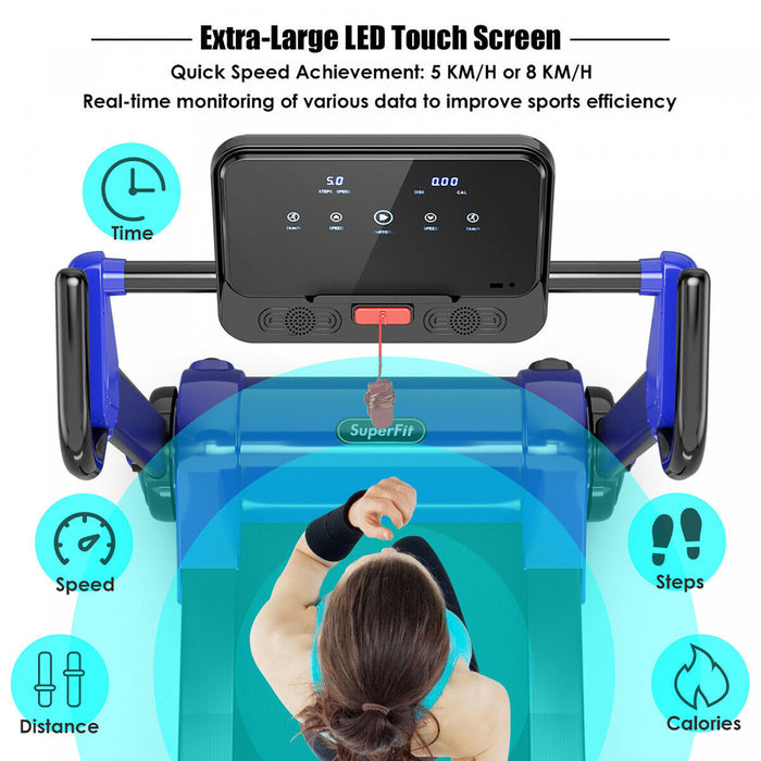 Tapis De Course Pliable 2,25cv Superfit Avec Haut-parleur Bluetooth