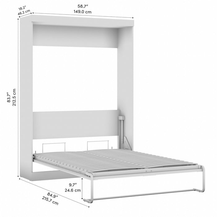 Lit double escamotable Pur de Bestar de 59 po (L) - gris platine