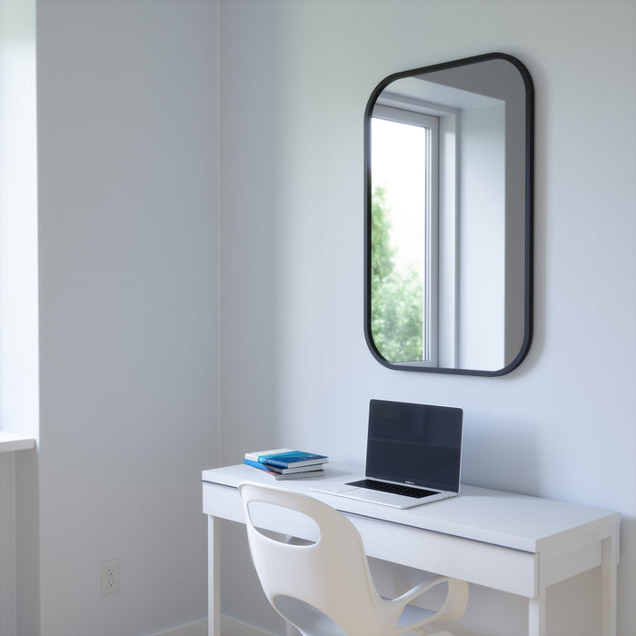 Miroir rectangulaire Hub de Umbra de 24 po x 36 po - noir