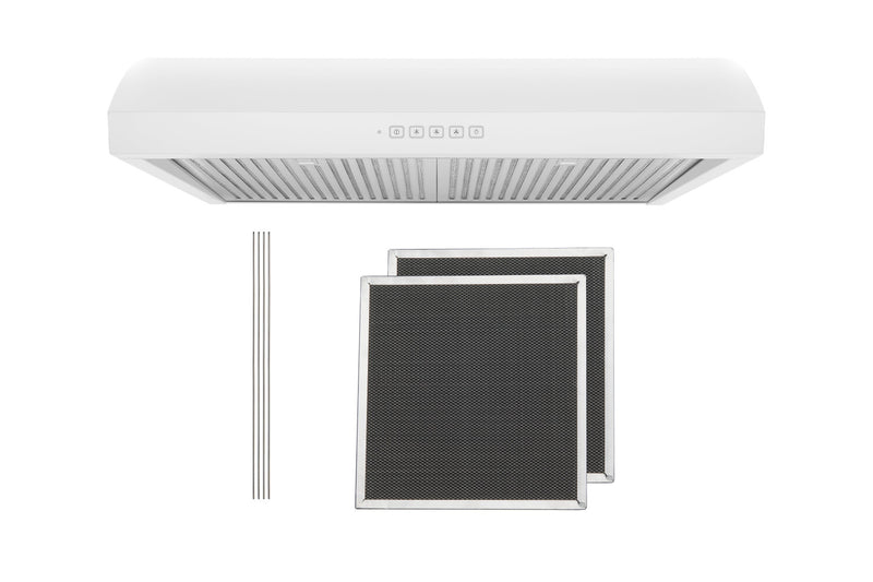 Hotte de cuisine sous-meuble convertible Hauslane Chef 30 pouces blanche