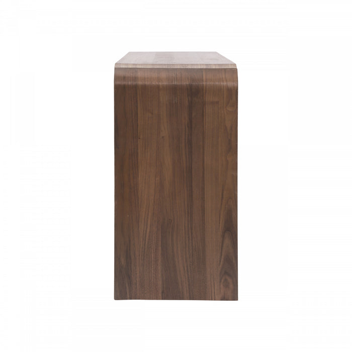 Console en bois Olivia 120 cm avec tiroirs - doree