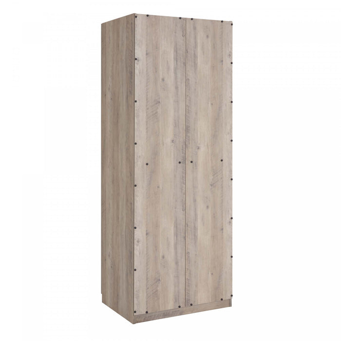 Armoire moderne Lee 32\" en gris rustique - Ensemble de 3