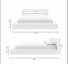 Kanso Low Platform Bed Set Queen Bed | Kanso Lit a Plateforme Basse avec Tete de Lit