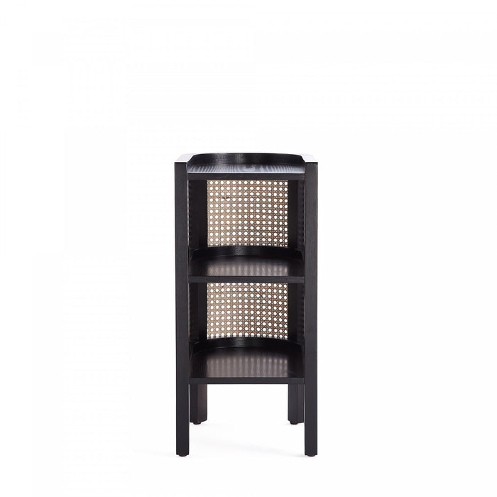 Table d’appoint style industriel Versailles en noir et naturel – Lot de 2