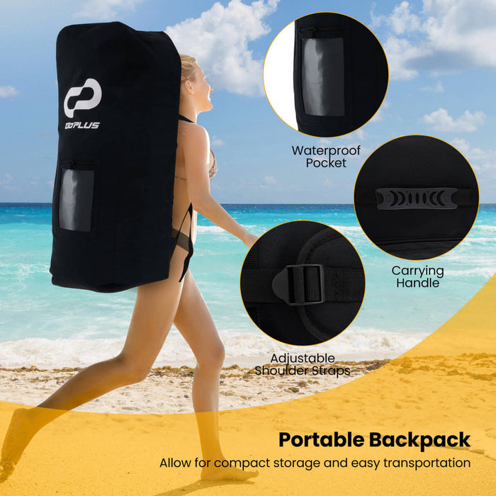 Goplus Grand Tableau Gonflable De Sup, Tableau De Pagaie Portable Avec Des Anneaux 5d Se Tiennent Sur Le Tableau De Pagaie Pour La Jeunesse Et L'adulte Orange