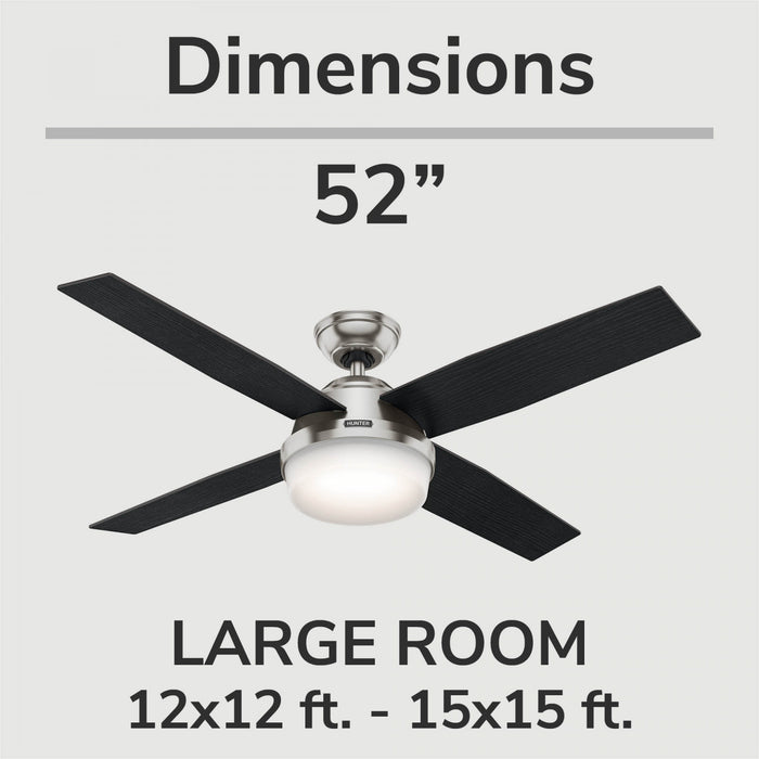 Ventilateur de plafond Dempsey avec luminaire - Gris