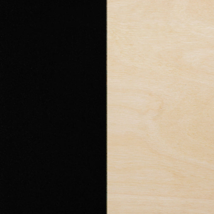 Meuble de rangement Ohana en forme de maison - noir et naturel
