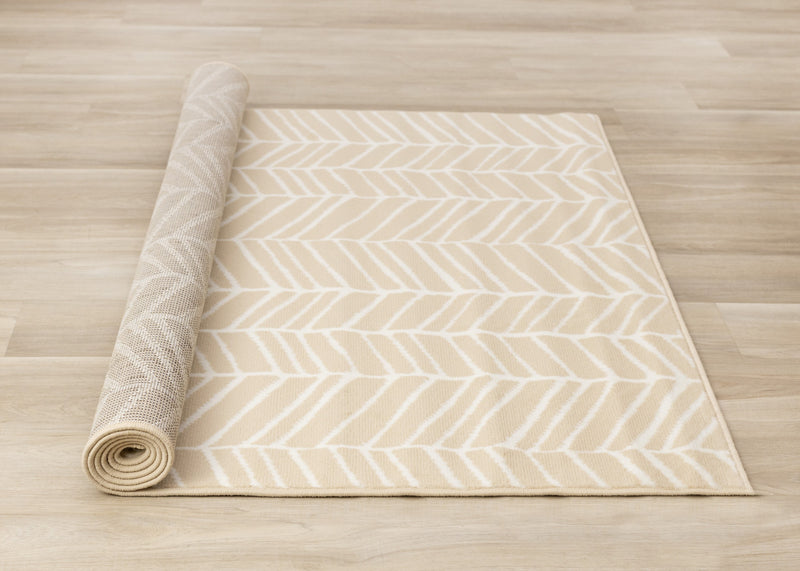 Carpette Florence à motif de chevrons pour l'intérieur - 4 pi 7 po x 6 pi 7 po