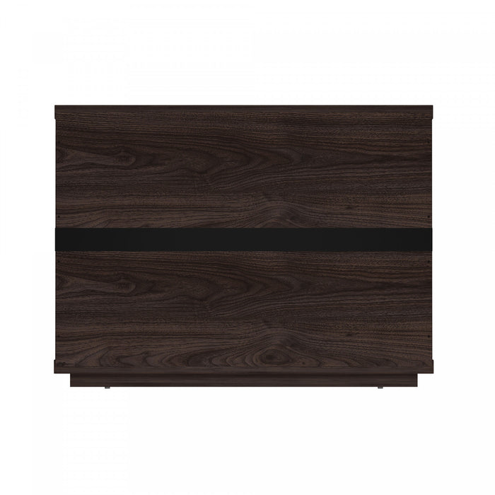 Table de nuit moderne Evelyn 32\" en brun (1 tiroir)