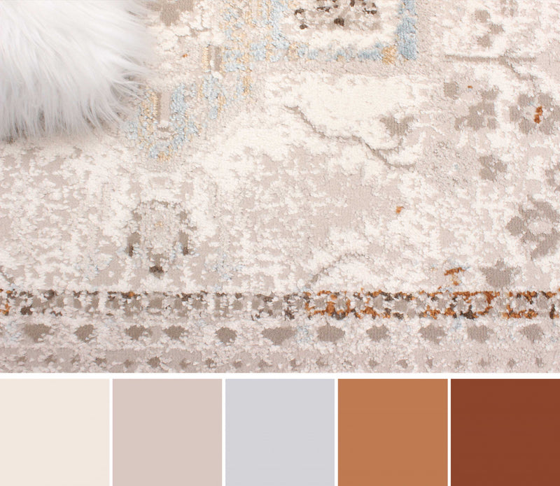 Tapis Traditionnel Paradox 5'0\" x 8'0\" en Ivoire