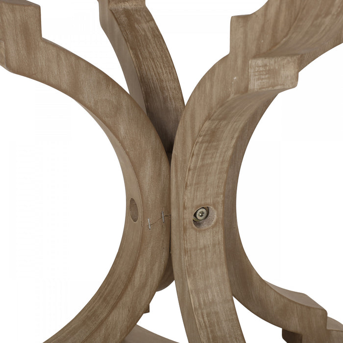 Table D’appoint Carrée Traditionnelle Jason Avec Étagère, Finition Bois Flotté
