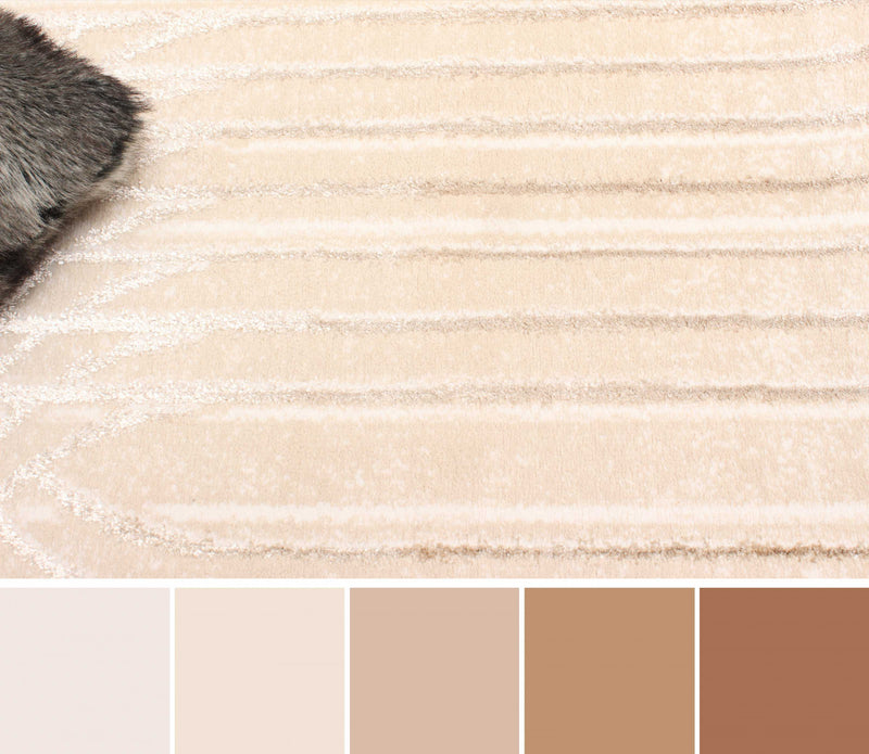 Tapis Contemporain/Moderne Blythe 5'0\" x 8'0\" en Beige