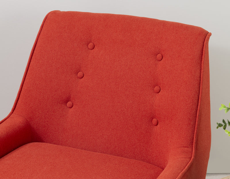 Fauteuil d’appoint Trellis Pimento en tissu - rouge