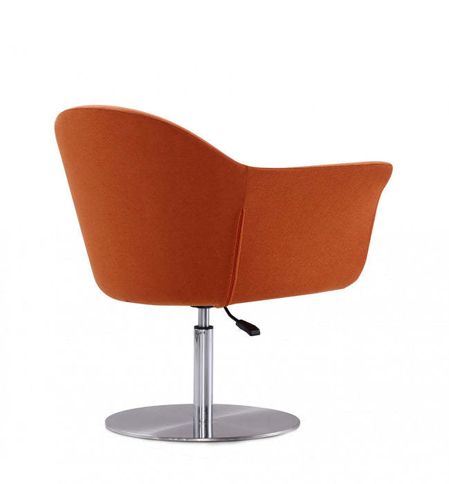 Fauteuil pivotant moderne tisse Voyager en melange, orange - Lot de 2