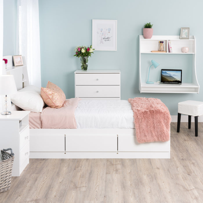 Commode Astrid à 4 tiroirs pour enfants - blanche