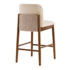 Lois Rubber Wood Counter Stool Set of 2 with Upholstered Seat and Footrest,Beige | Lois lot de 2 tabourets de comptoir en bois d’hevea avec assise rembourree et repose-pieds, beige