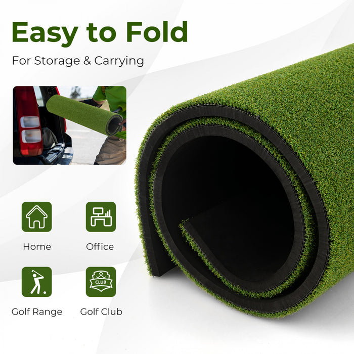 Tapis De Frappe De Golf, 152 Cm X 92 Cm / 152 Cm X 117 Cm Tapis D'entrainement En Gazon Artificiel Pour L'interieur Et L'exterieur, Tapis De Golf Portable Avec 2 Batons D'alignement Et 2 Tees De Golf Pour Les Amateurs De Golf Et Les Debutants