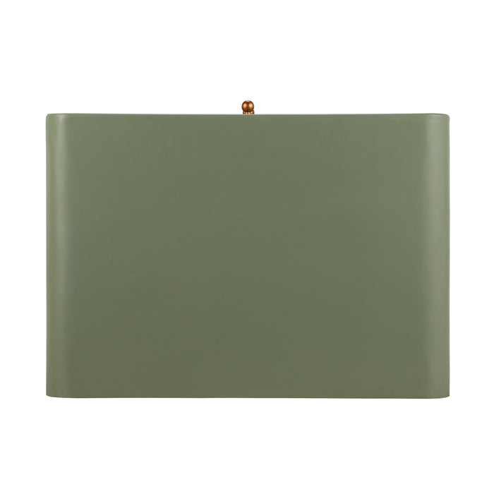 Sophia Table de Nuit Moderne avec Rangement et Tiroir, Vert Olive