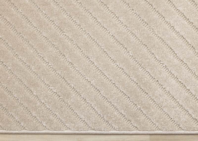Tapis design a rayures angulaires beige Oslo, 7'10\" x 10'6\"