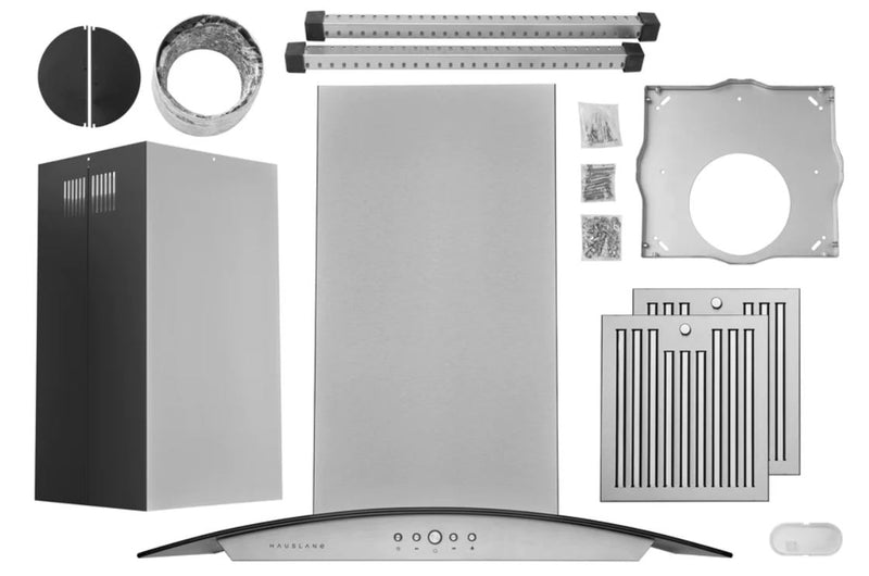 Hotte de cuisinière pour îlot Hauslane de 36 po de style auvent en verre - IS-200SS-36