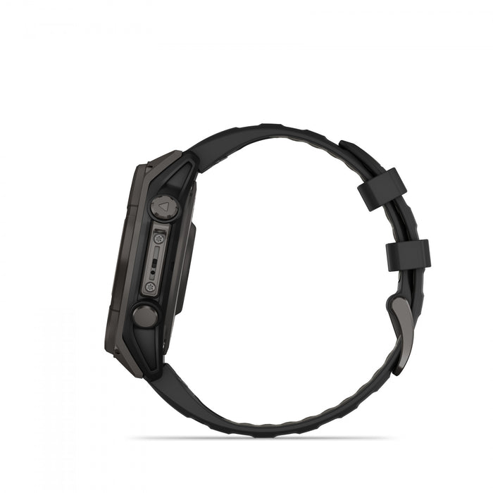  Carbon Gray Dlc Titanium With Black/pebble Gray Silicone Band