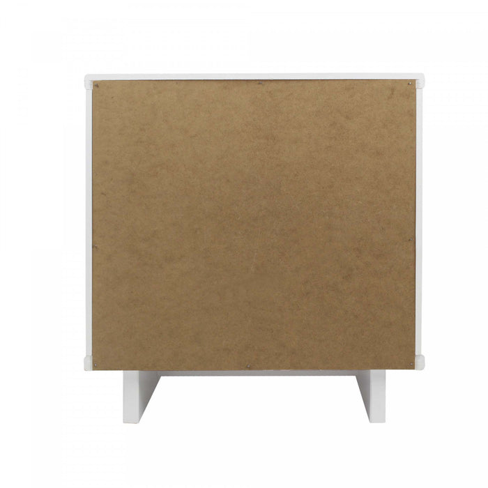Table de nuit Granville Modern 18\" en blanc (1 tiroir) - Lot de 2