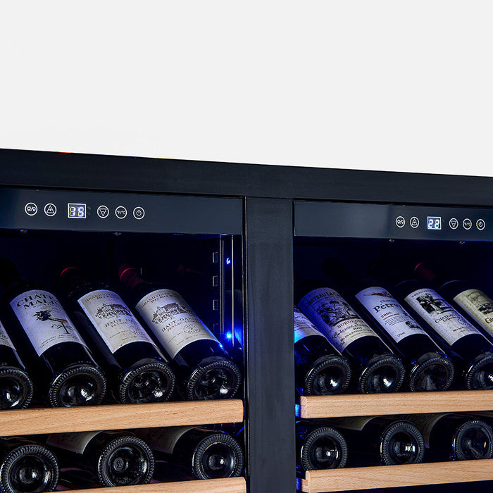 Cave a vin Vernazza de 40\" cote a cote a double zone, capacite de 25,07 pi³, en acier inoxydable-FWCDR6642-40S