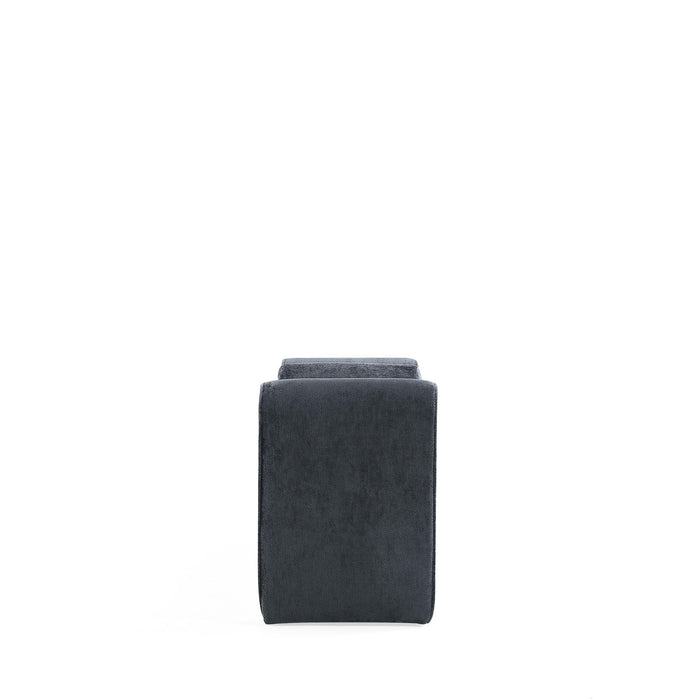 Banc d’appoint moderne et glamour Concord en chenille noire