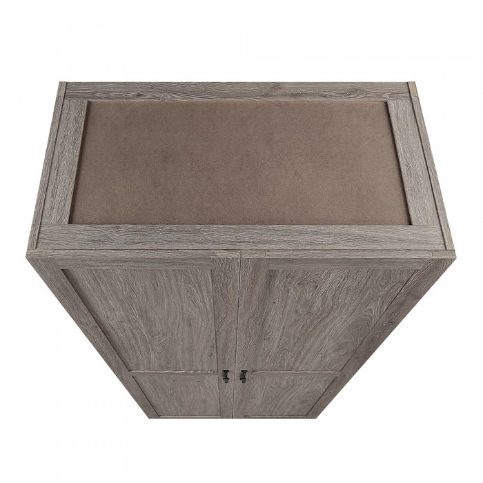 Armoire de rangement moderne Hopkins 30\" en gris (4 etageres) - Lot de 2