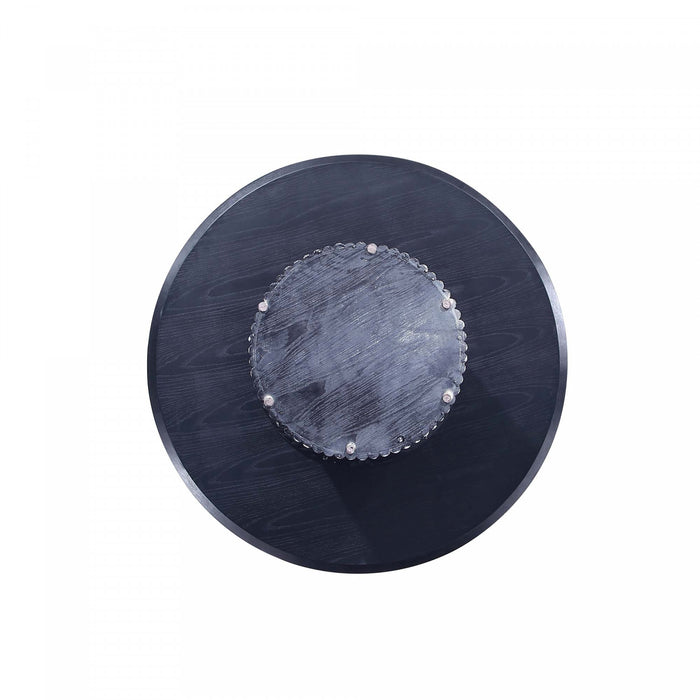 Table a manger ronde Hathaway Modern Industry Chic de 47\" en noir
