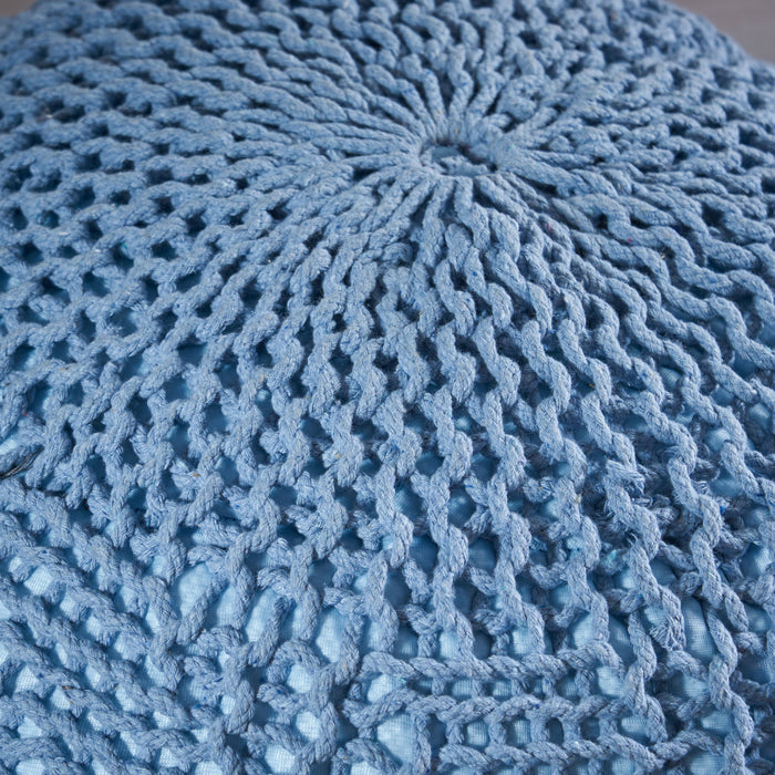 Pouf Rembourré Murphy, 100 % Coton - Noir