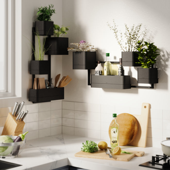 Jardinière murale Cubiko de Umbra - noire